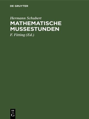 cover image of Mathematische Mußestunden